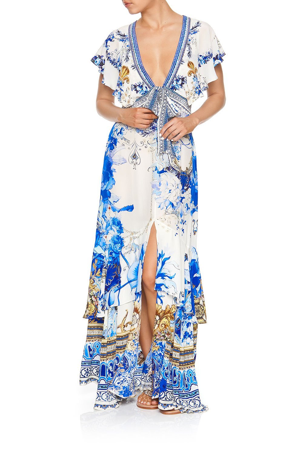 TIE FRONT MAXI WITH SPLIT SAINT GERMAINE
