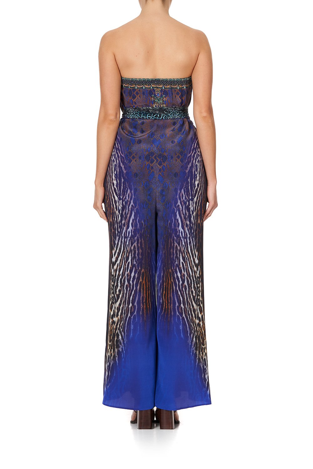 TIE WAIST STRAPLESS JUMPSUIT KOMODO QUEEN