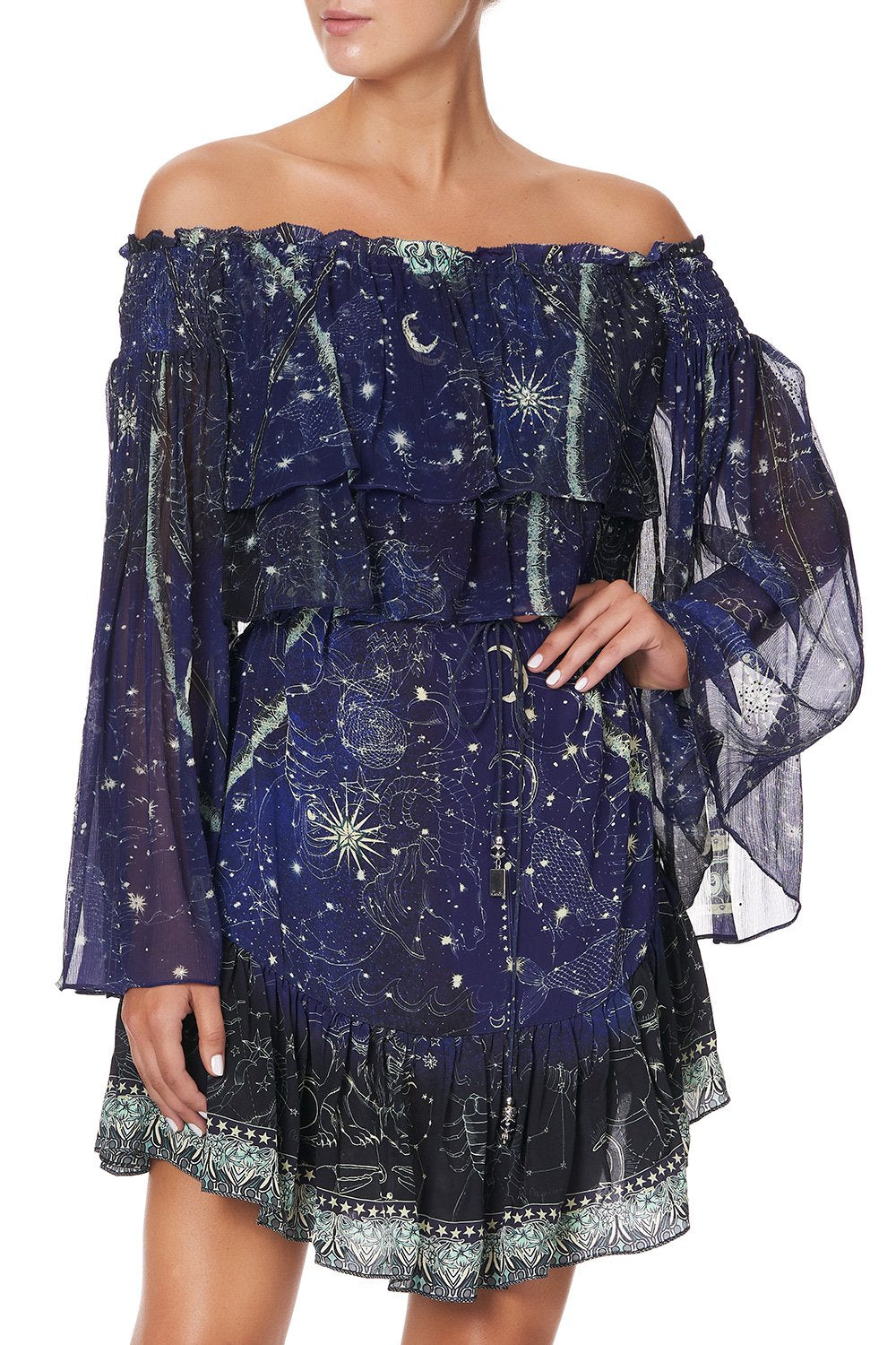 TIERED RUFFLE DRESS ITS A SIGN