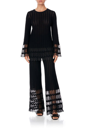 KNITTED LACE PANT MARAIS AT MIDNIGHT