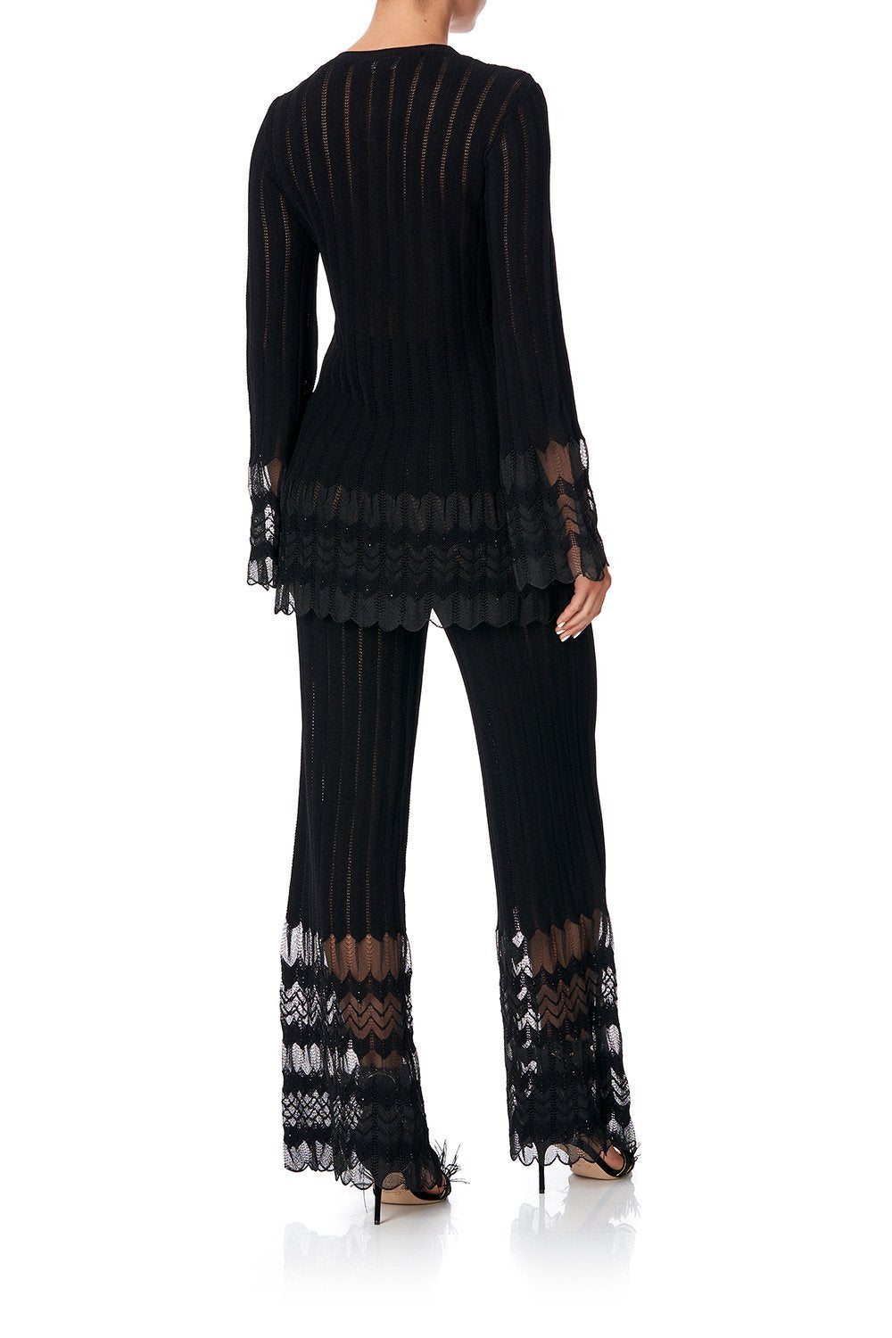 KNITTED LACE TOP MARAIS AT MIDNIGHT