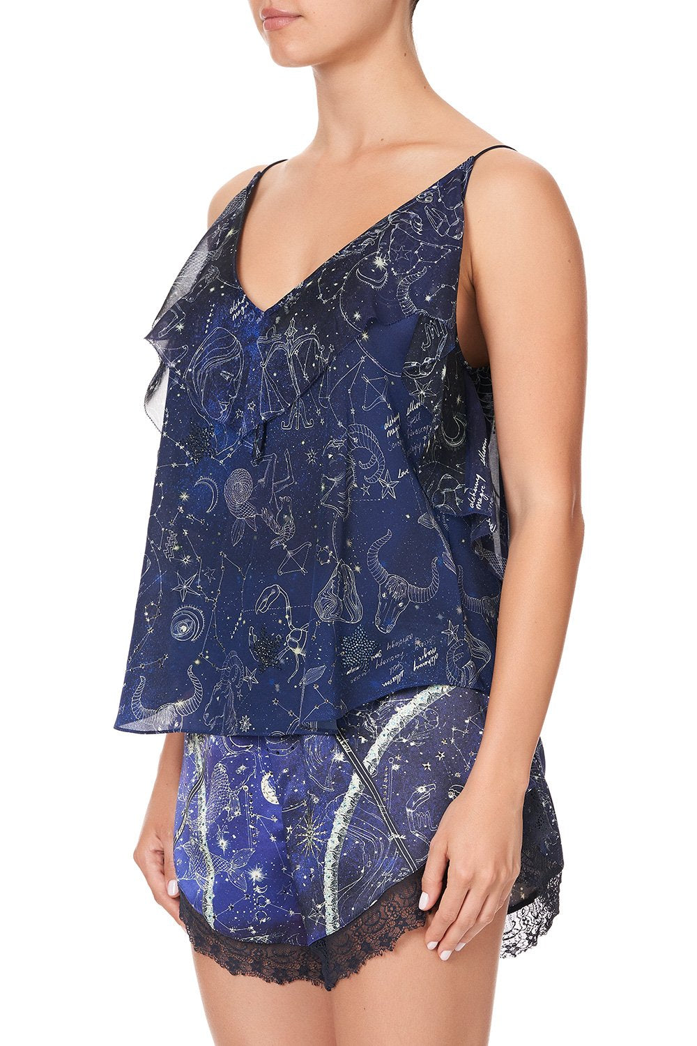 TOP WITH NECKLINE FRILL ITS A SIGN