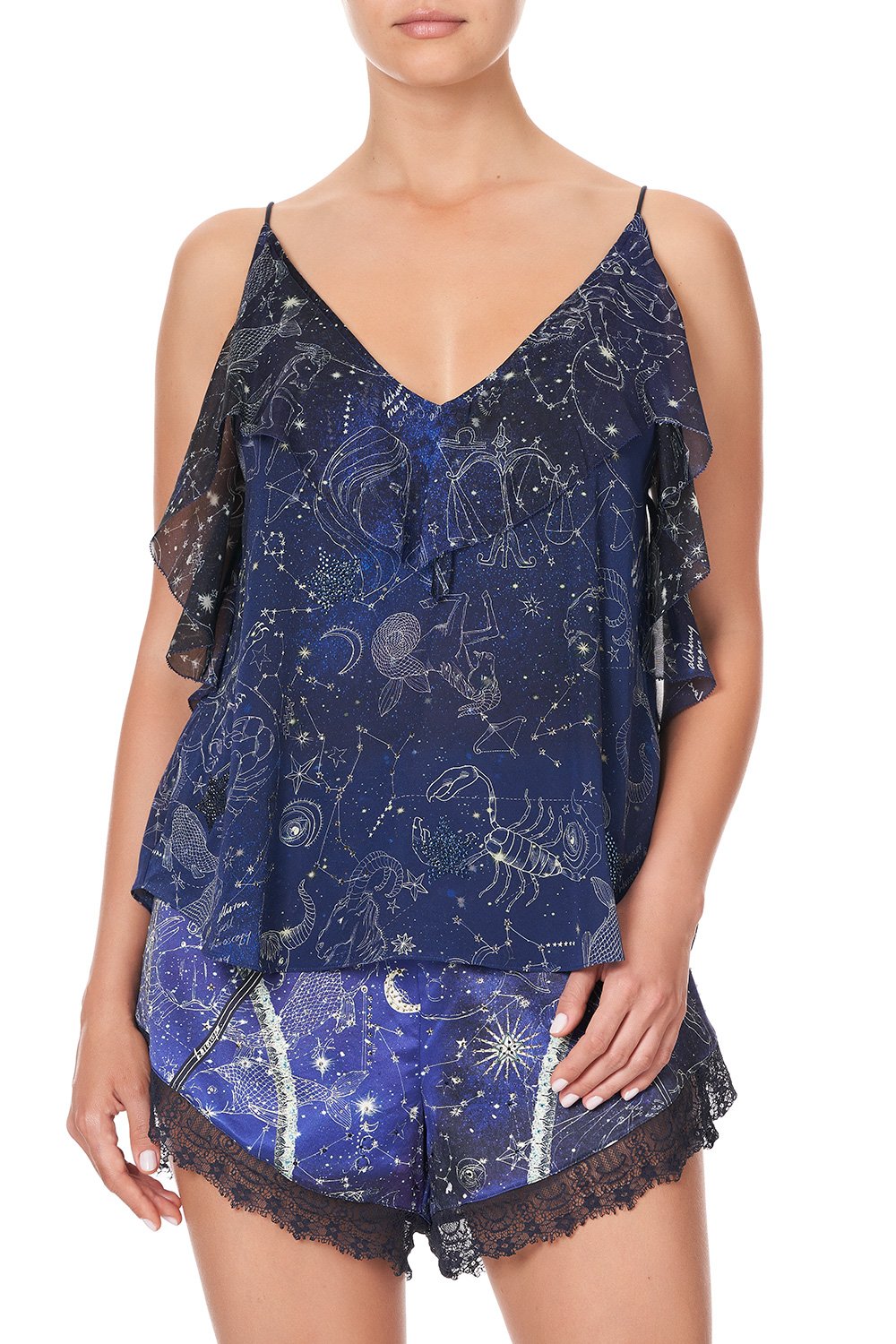 TOP WITH NECKLINE FRILL ITS A SIGN