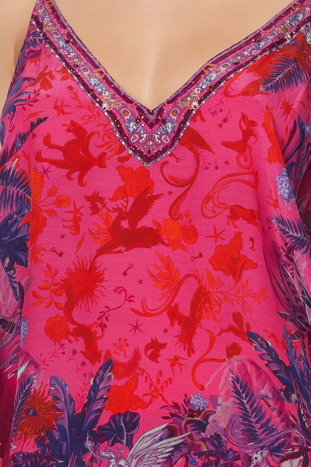 V NECK CAMI TROPIC OF NEON