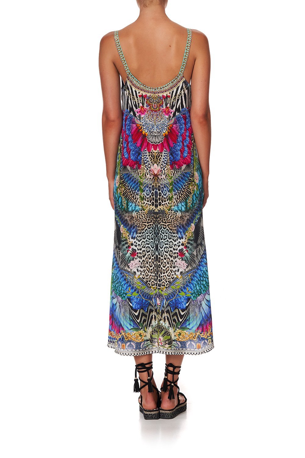 V NECK MIDI SLIP DRESS CAFE NAIROBI