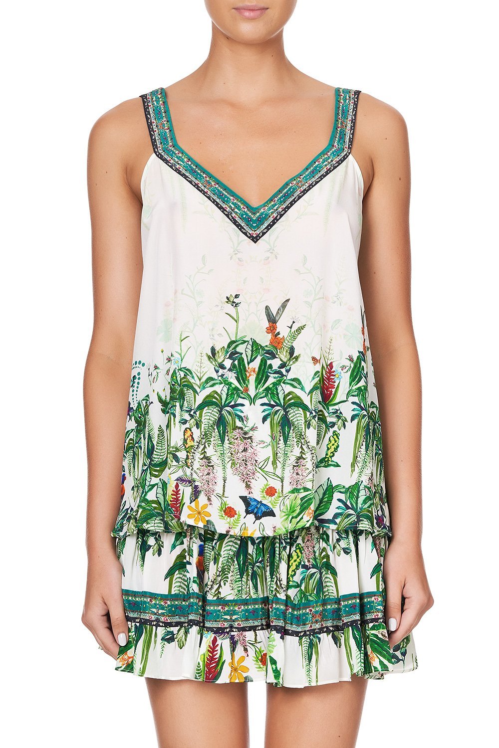 V-NECK STRAP TOP DAINTREE DARLING