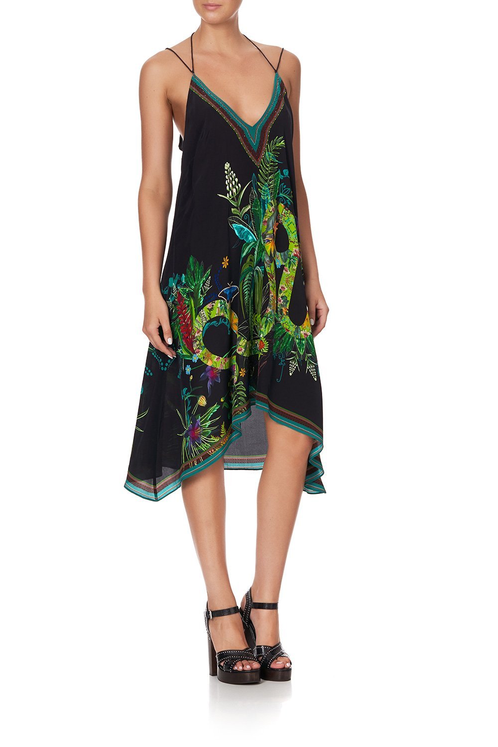 V-NECK STRAPPY FLARE DRESS RIVER CRUISE