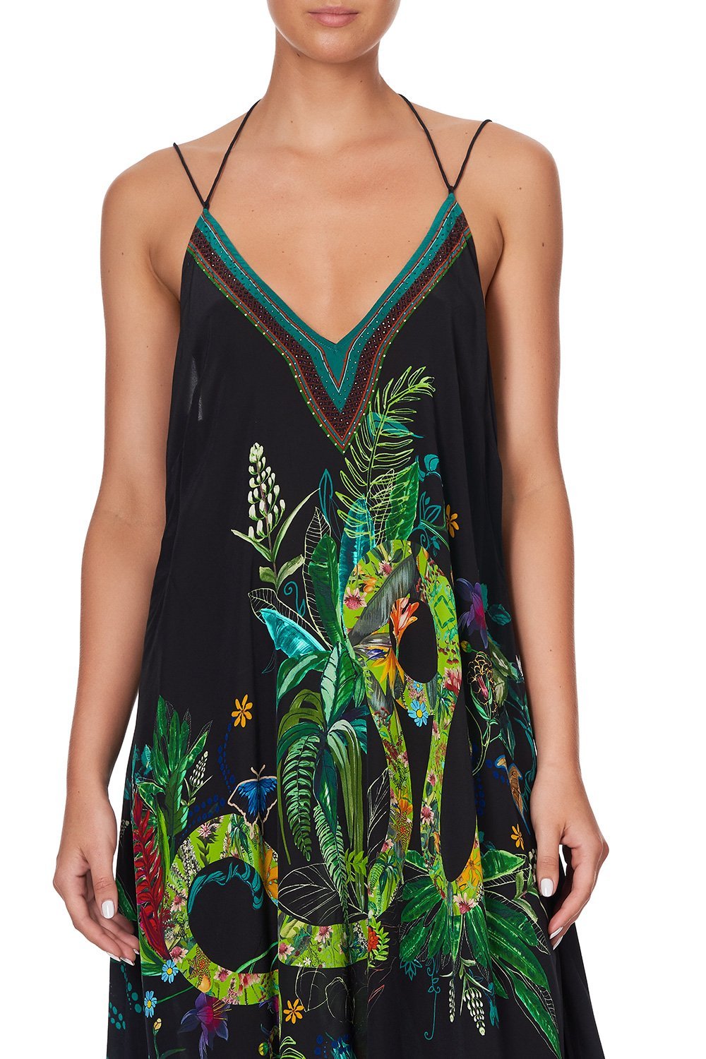 V-NECK STRAPPY FLARE DRESS RIVER CRUISE