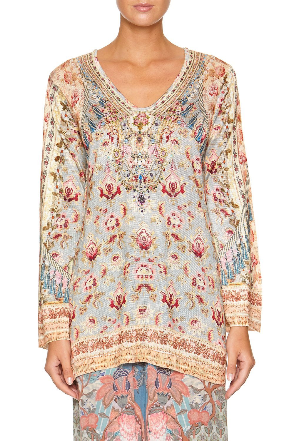 V NECK TUNIC JEANNE QUEEN