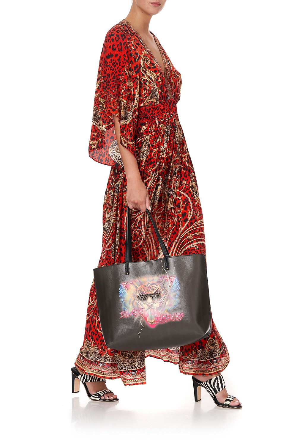 VEGAN LEATHER EAST WEST TOTE SLAVE TO THE RHYTHM