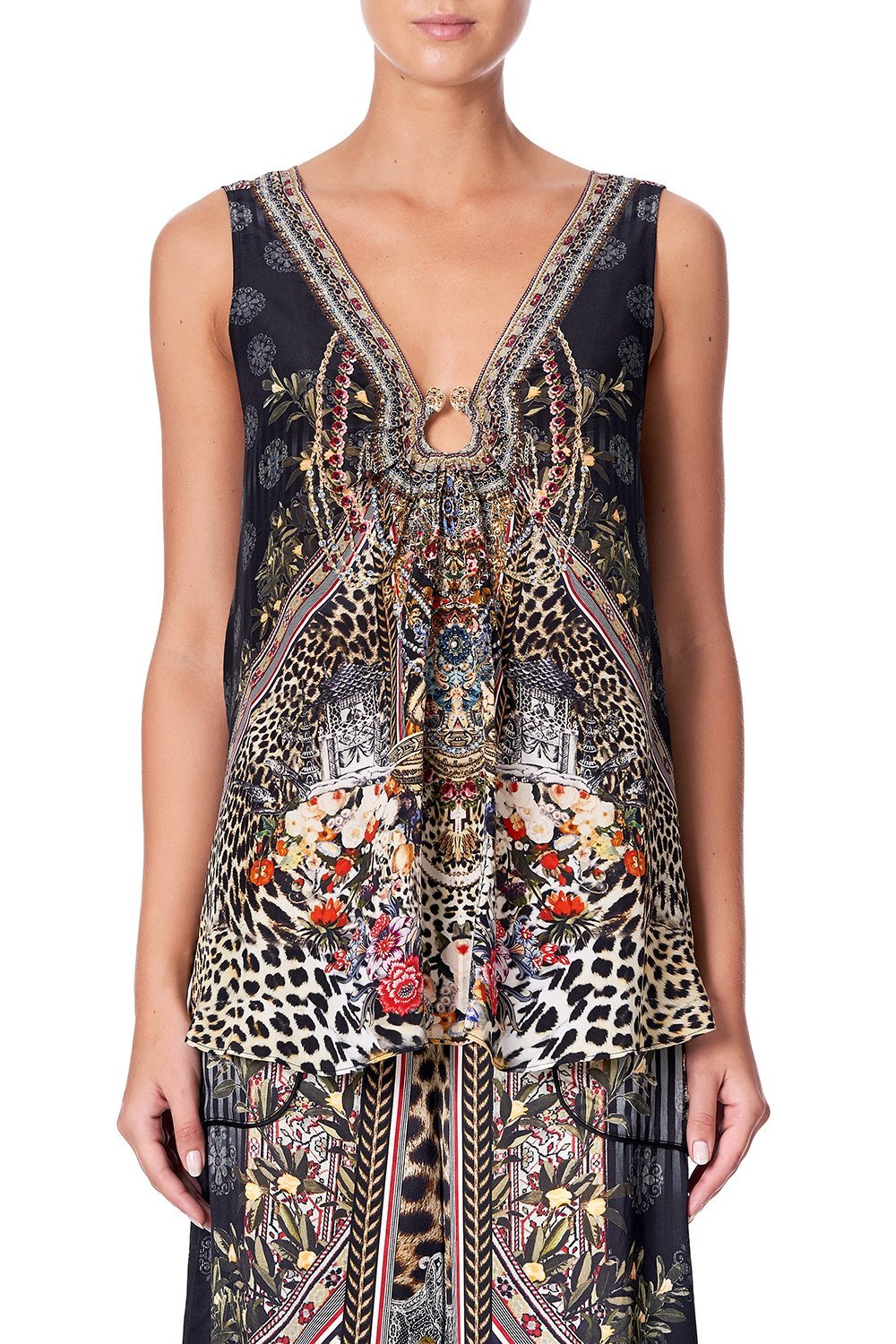 WIDE STRAP U-RING TOP MARAIS AT MIDNIGHT