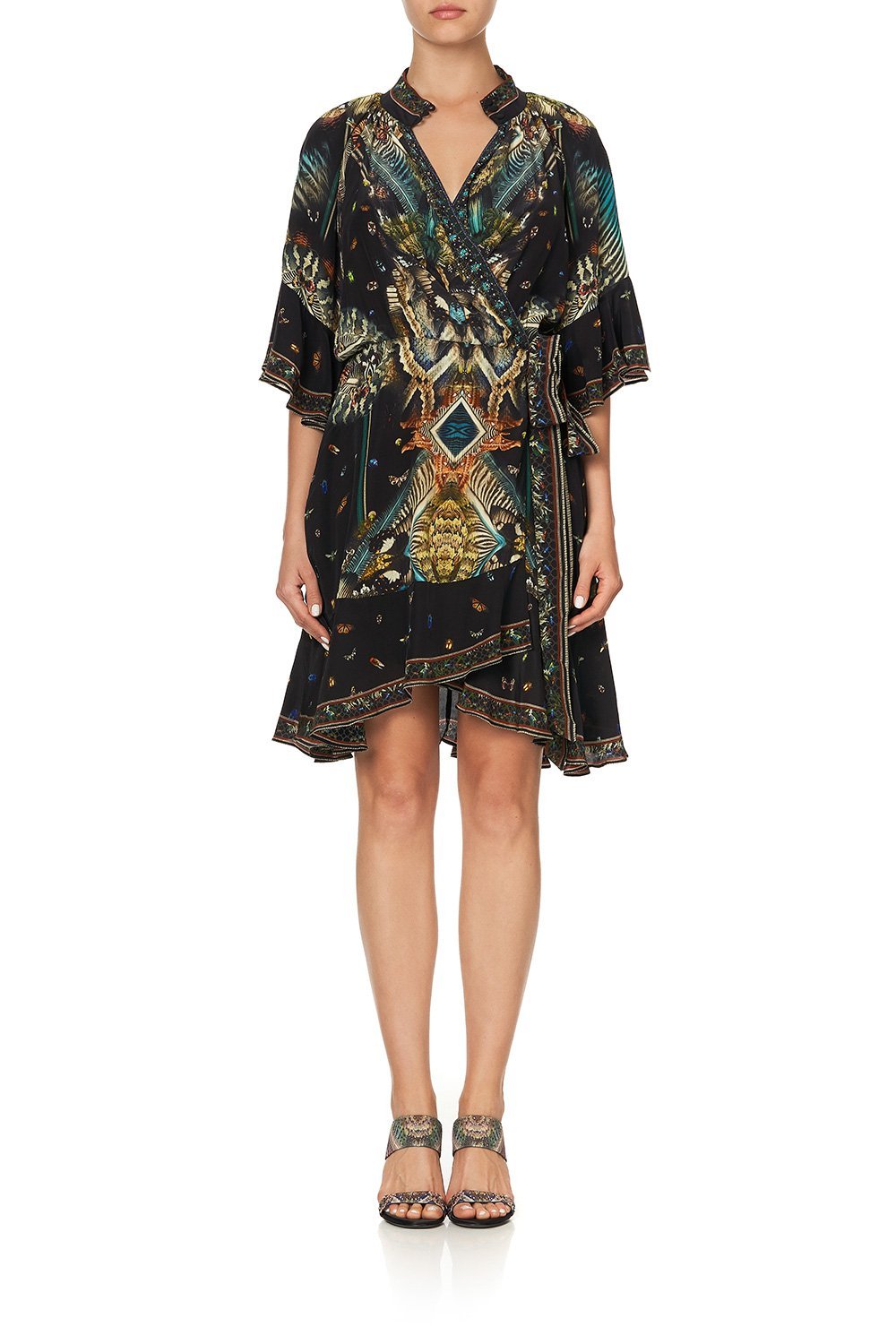 WRAP DRESS WITH RAGLAN SLEEVE MATERNAL INSTINCT