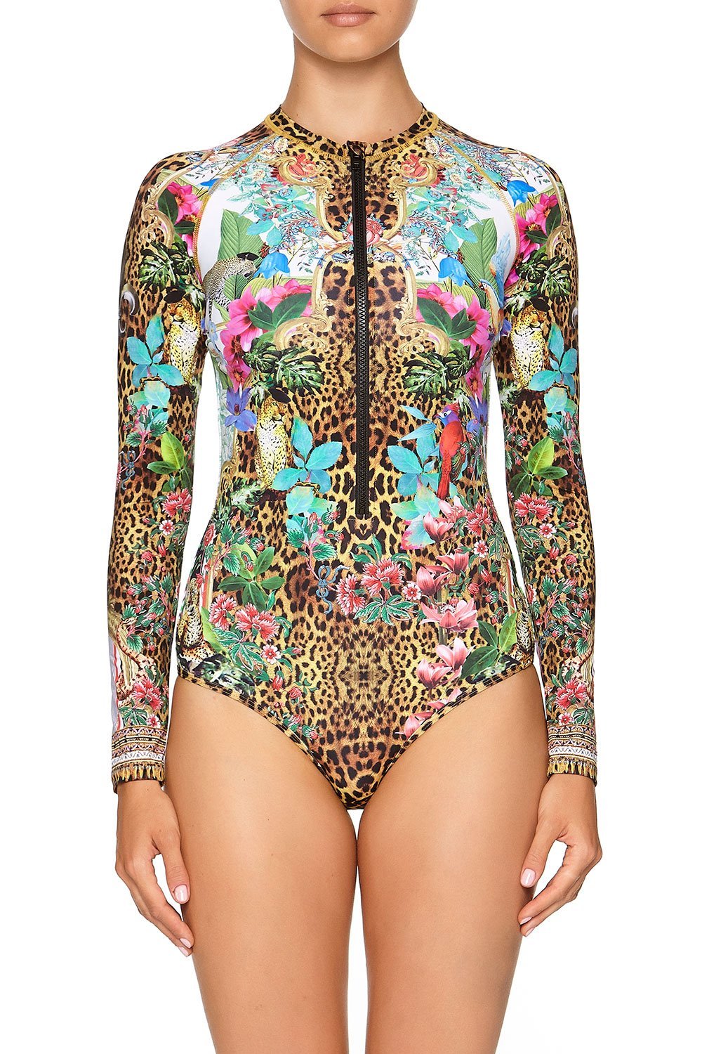 CAMILLA ZIP FRONT PADDLESUIT CHAMPAGNE COAST