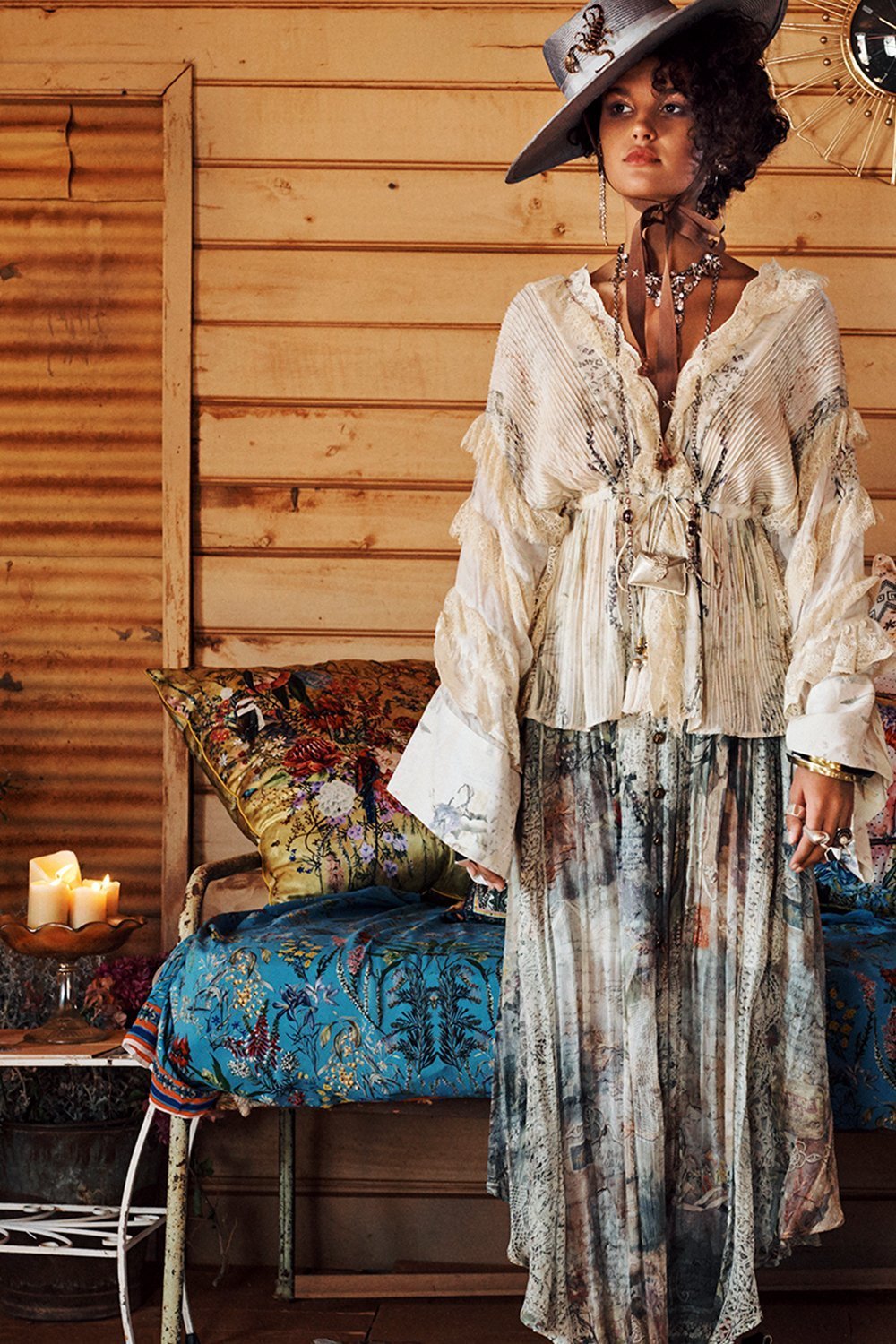 TIE FRONT LACE INSERT LAYER MEMORIES OF MOREE