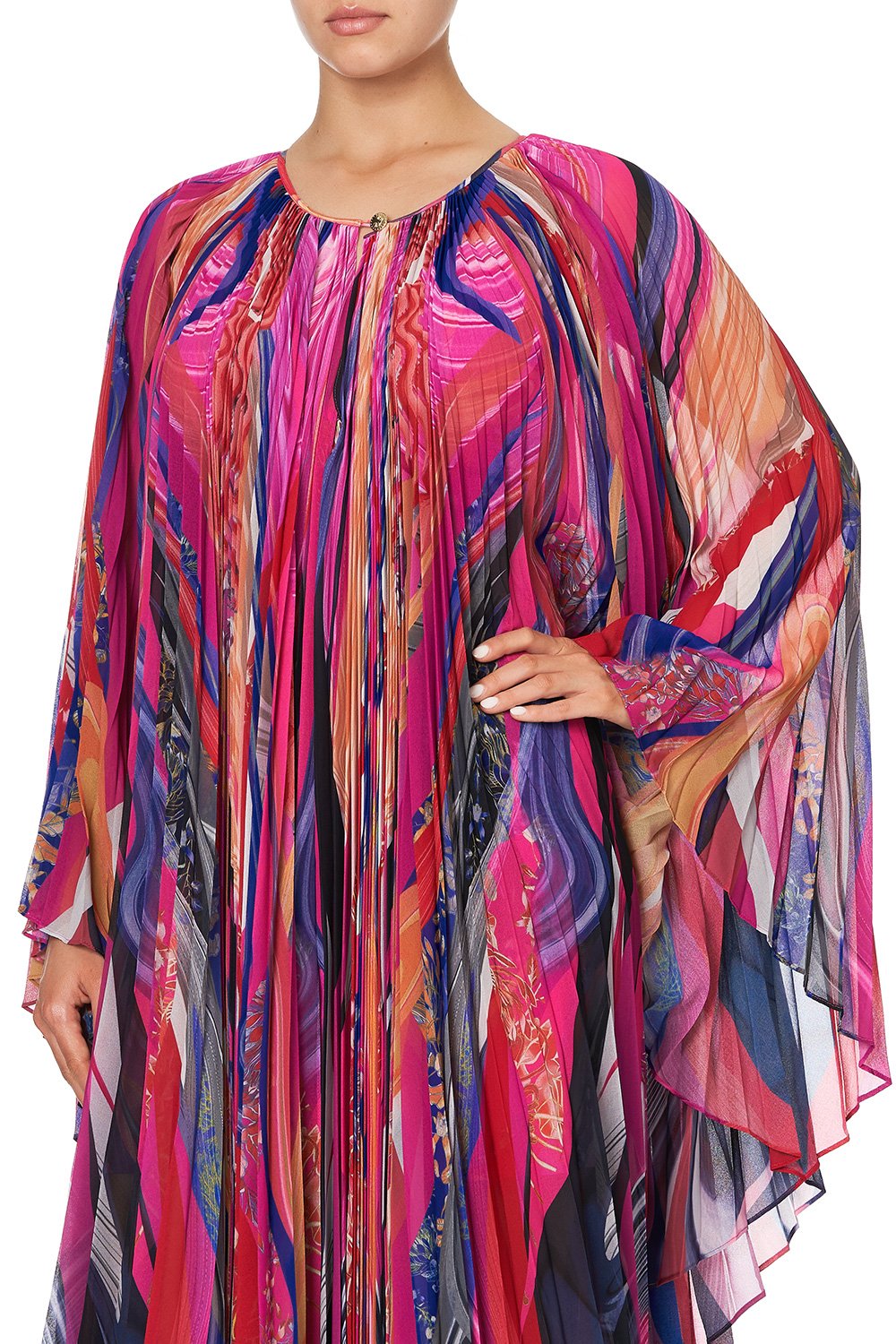 SUNRAY PLEATED KAFTAN FOLK RIVER