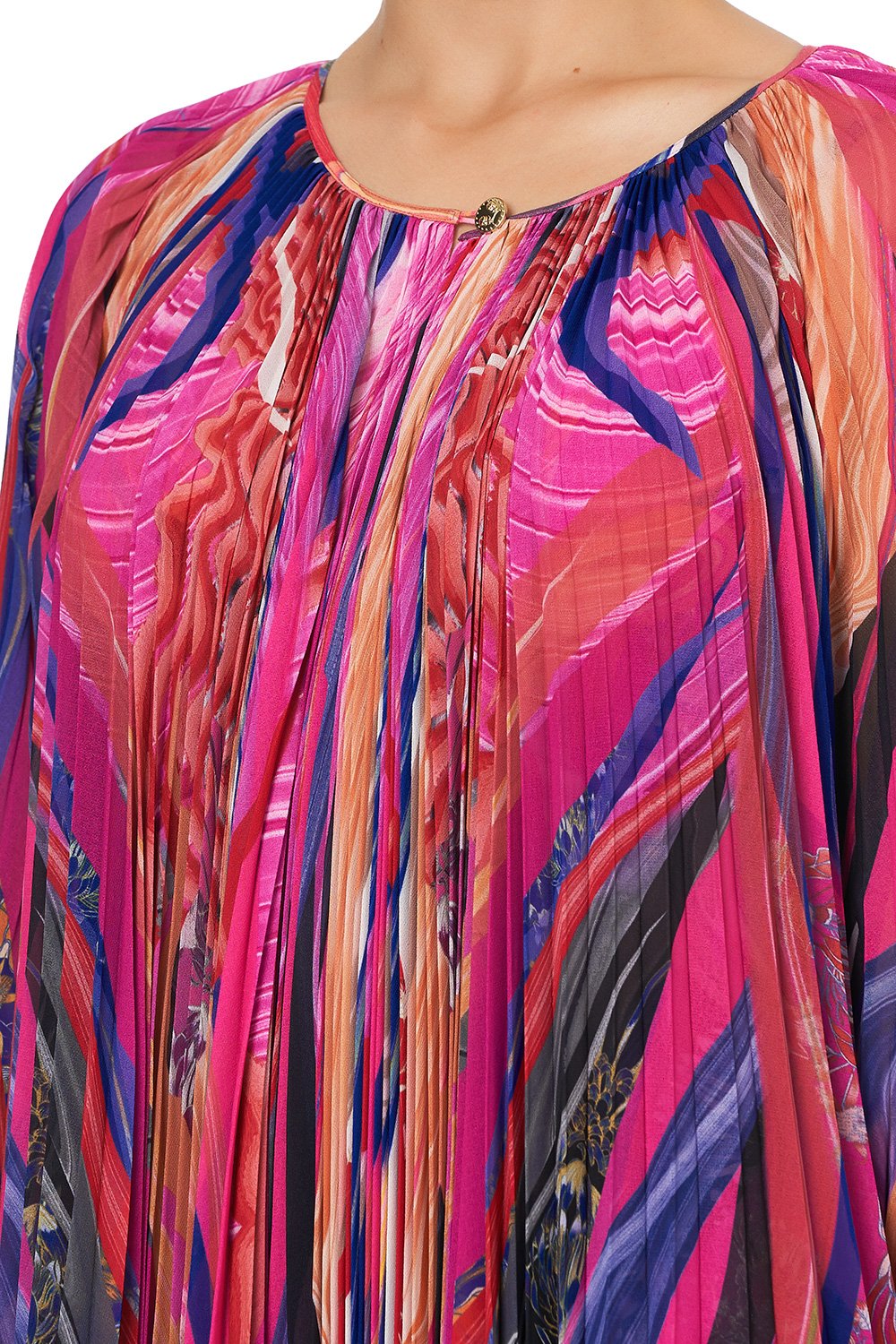 SUNRAY PLEATED KAFTAN FOLK RIVER