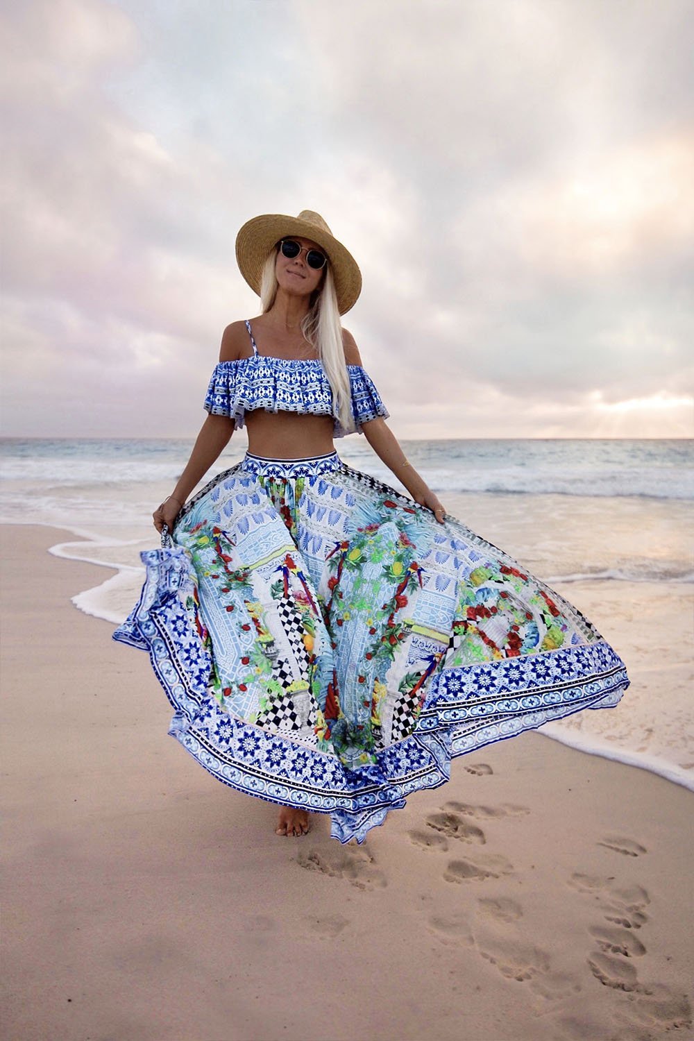 SALVADOR SUMMER RUFFLE BANDEAU BIKINI