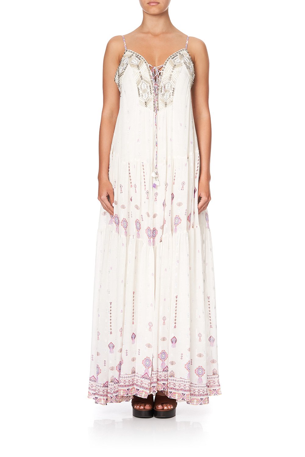 LACE UP FRONT PANEL DRESS TANAMI ROAD