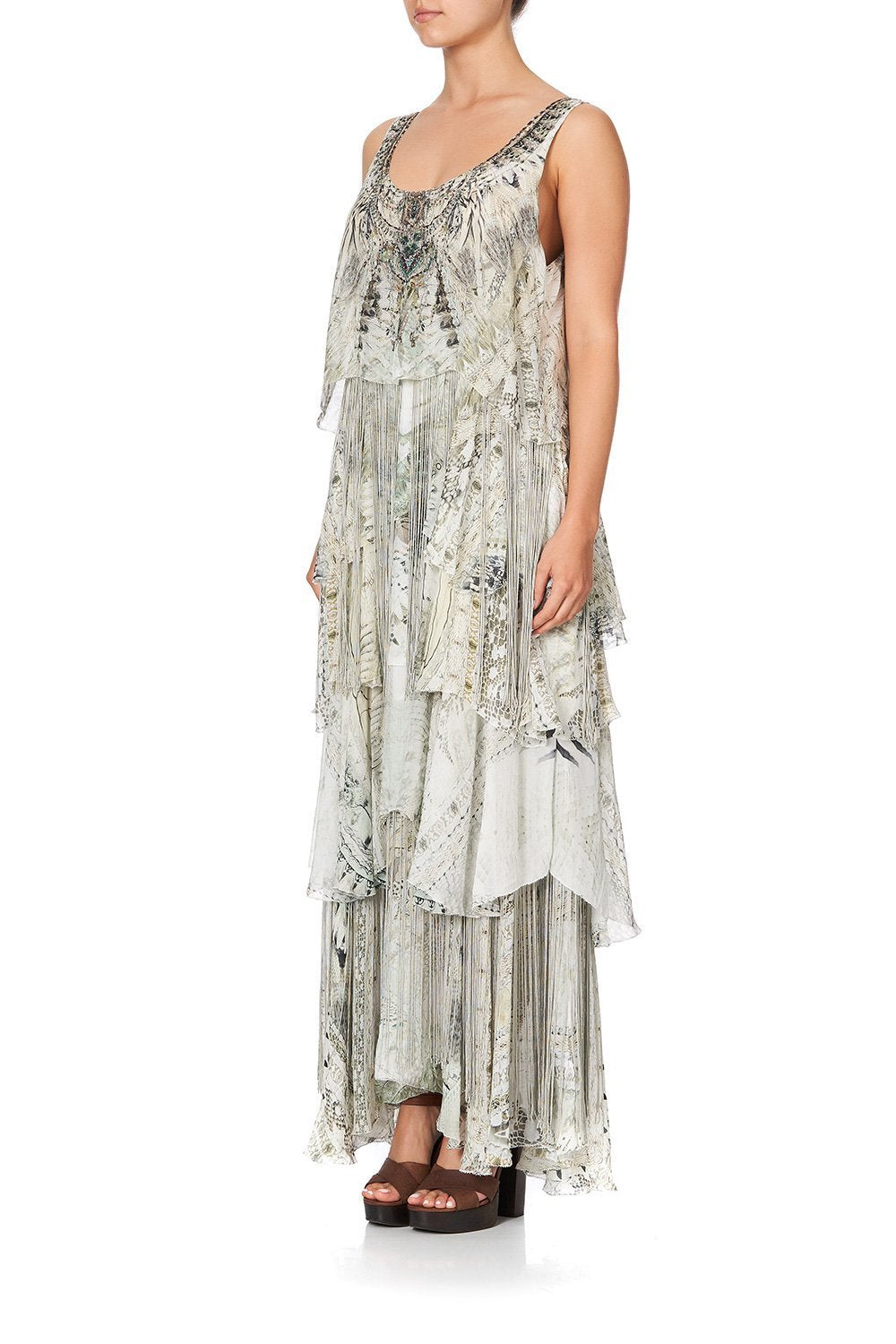 LAYERED FRILL LONG DRESS DAINTREE DREAMING