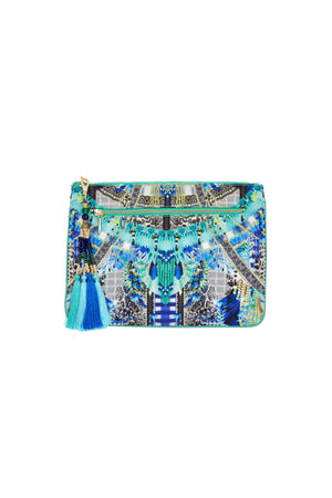 LEAVE ME WILD SMALL CANVAS CLUTCH