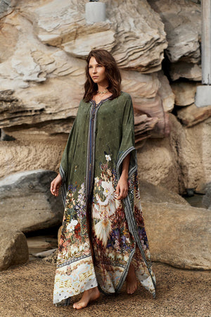 LONG LACE UP KAFTAN WITH EYELETS WATCHFUL WINGS