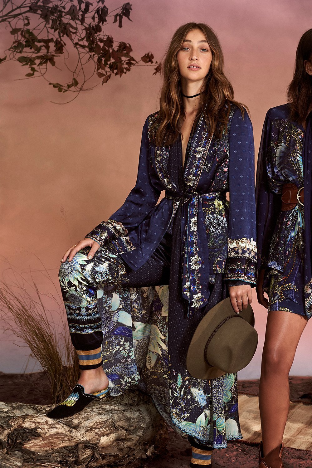 LOOSE JACKET WITH GODETS SOUTHERN TWILIGHT