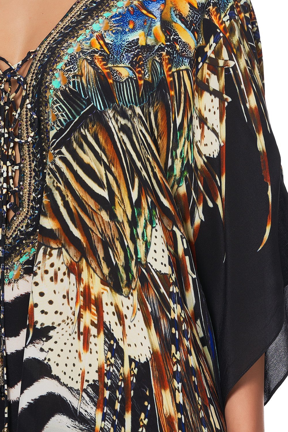 SHORT LACE UP KAFTAN LOST PARADISE