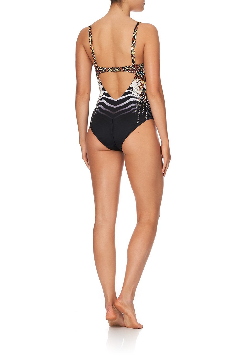 V NECK UNDERWIRE ONE PIECE LOST PARADISE