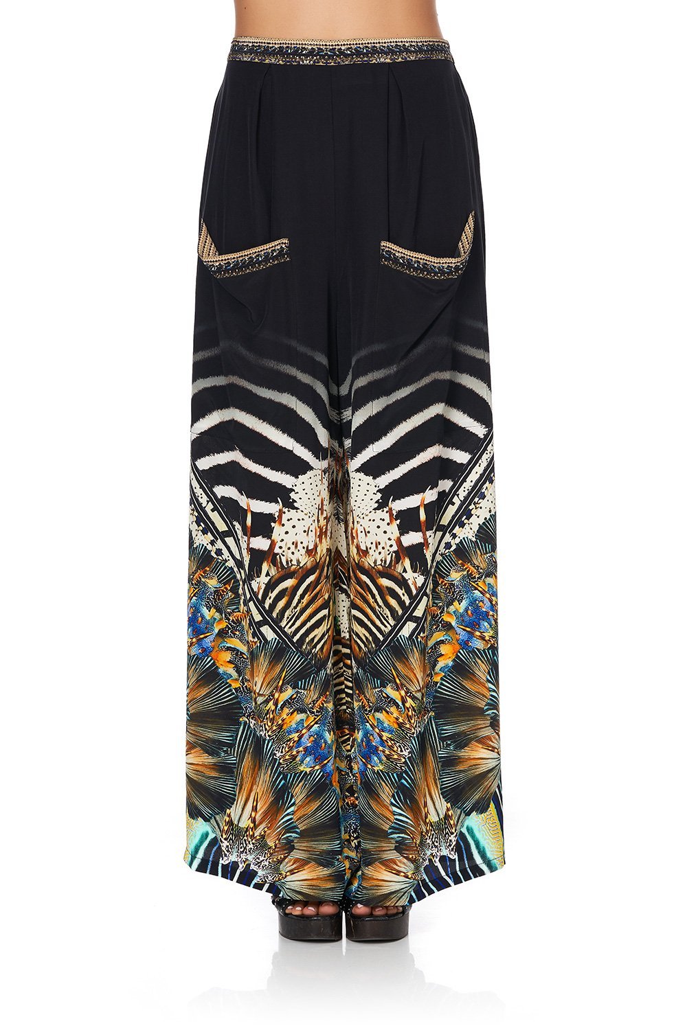 WIDE LEG TROUSER WITH FRONT POCKETS LOST PARADISE