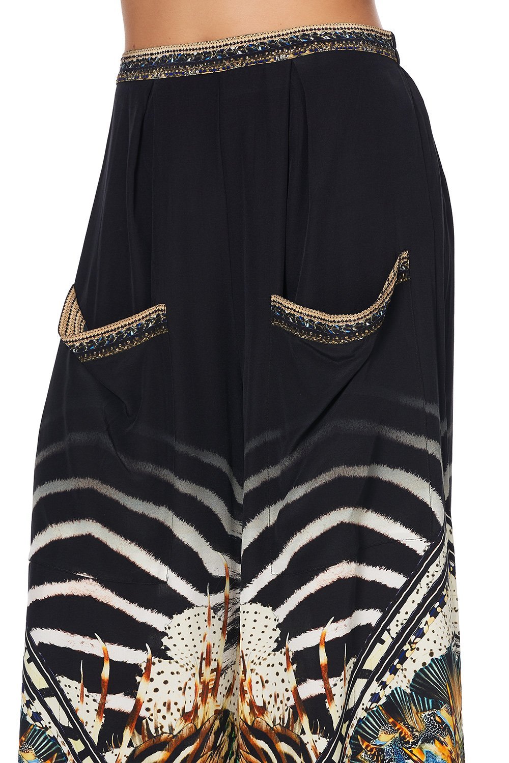 WIDE LEG TROUSER WITH FRONT POCKETS LOST PARADISE