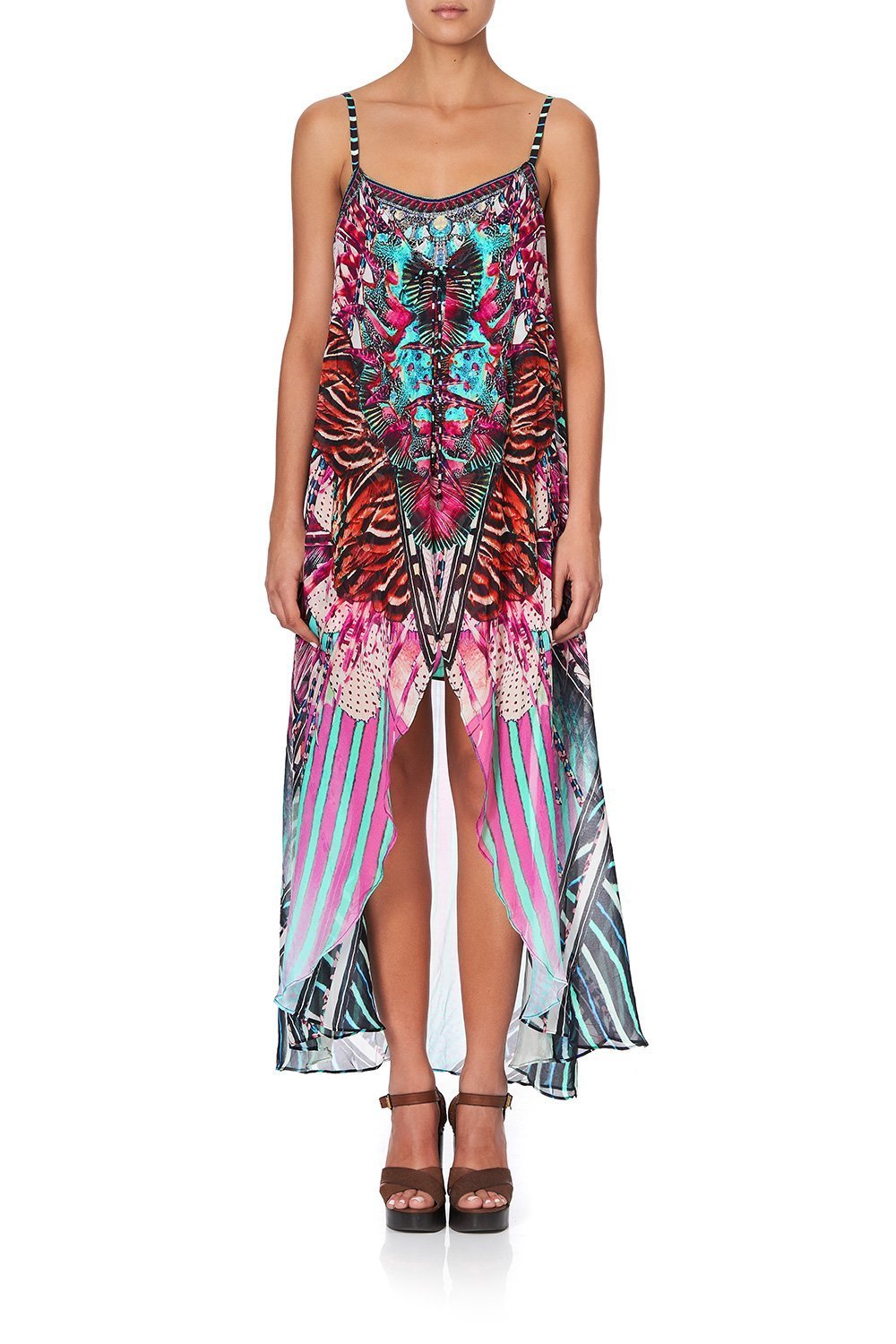 MINI DRESS WITH LONG OVERLAY RAINBOW EYES