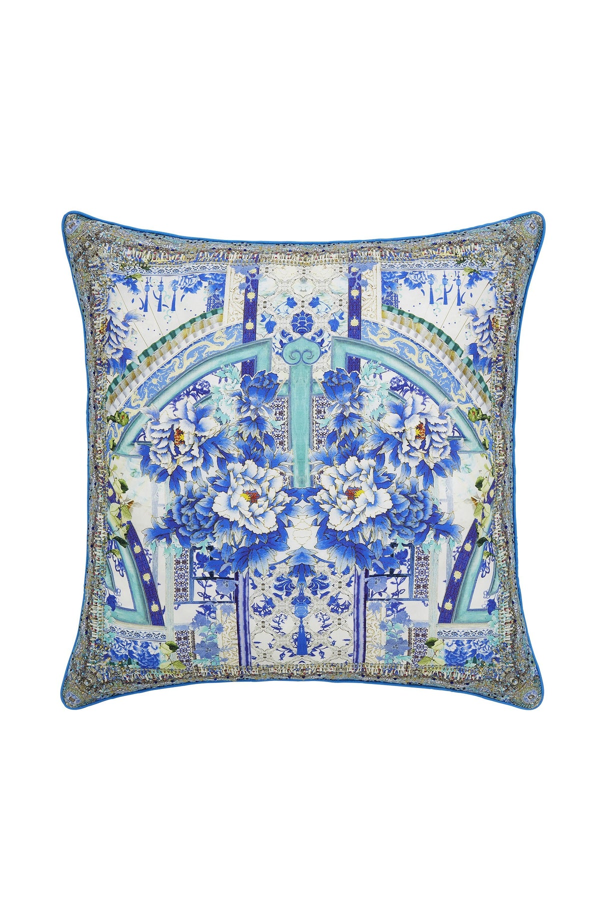 PORCELAIN PARADISE LARGE SQUARE CUSHION
