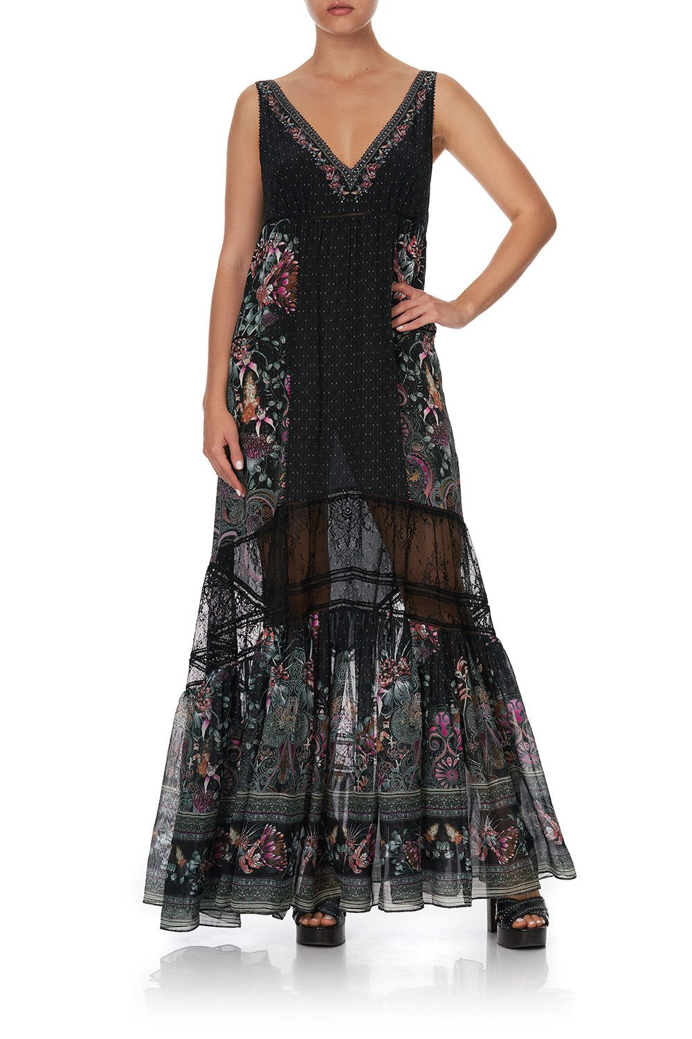 SPLICED MAXI DRESS RESTLESS NIGHTS