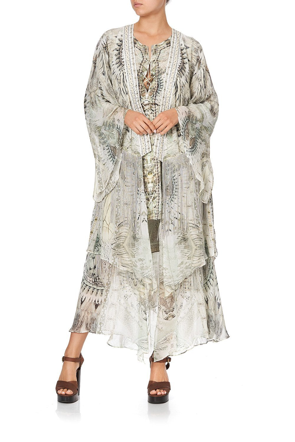ROBE WITH DOUBLE LAYERED HEM DAINTREE DREAMING