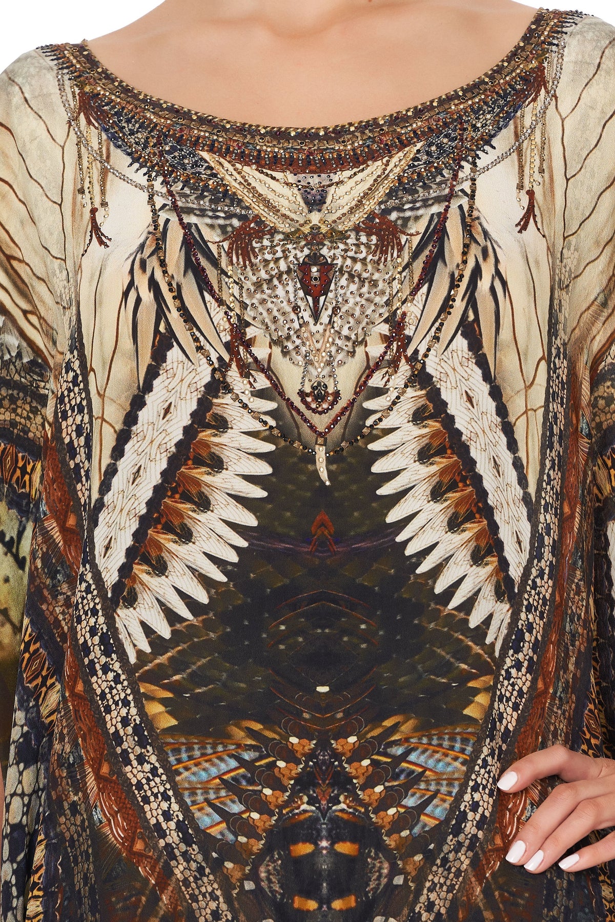 ROUND NECK KAFTAN KAKADU CALLING