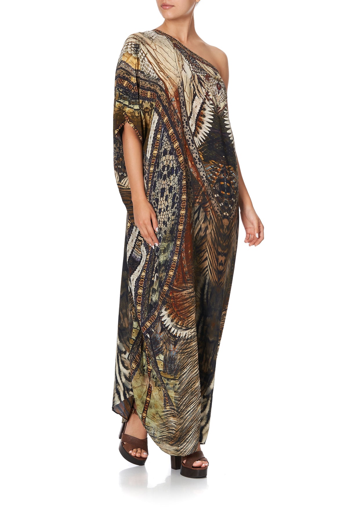 ROUND NECK KAFTAN KAKADU CALLING