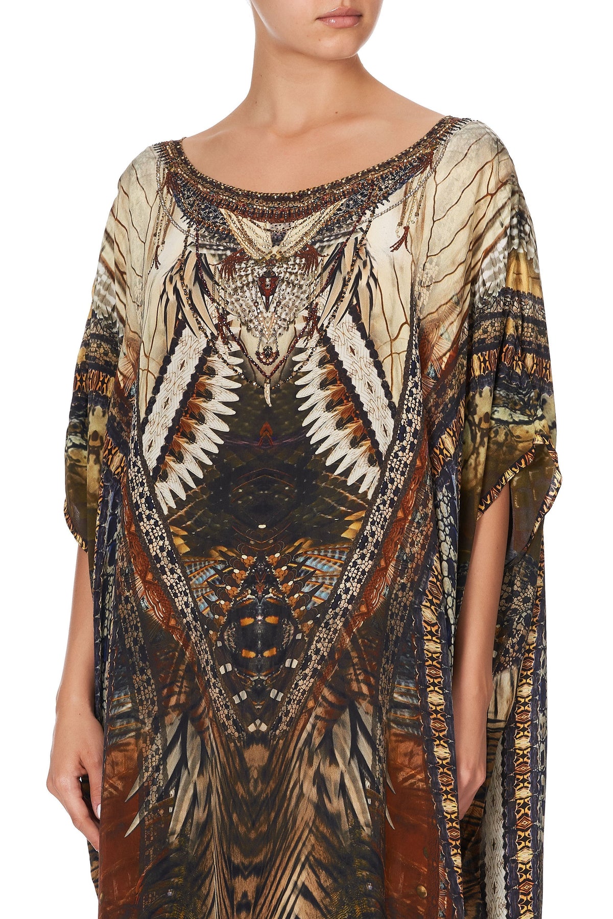 ROUND NECK KAFTAN KAKADU CALLING