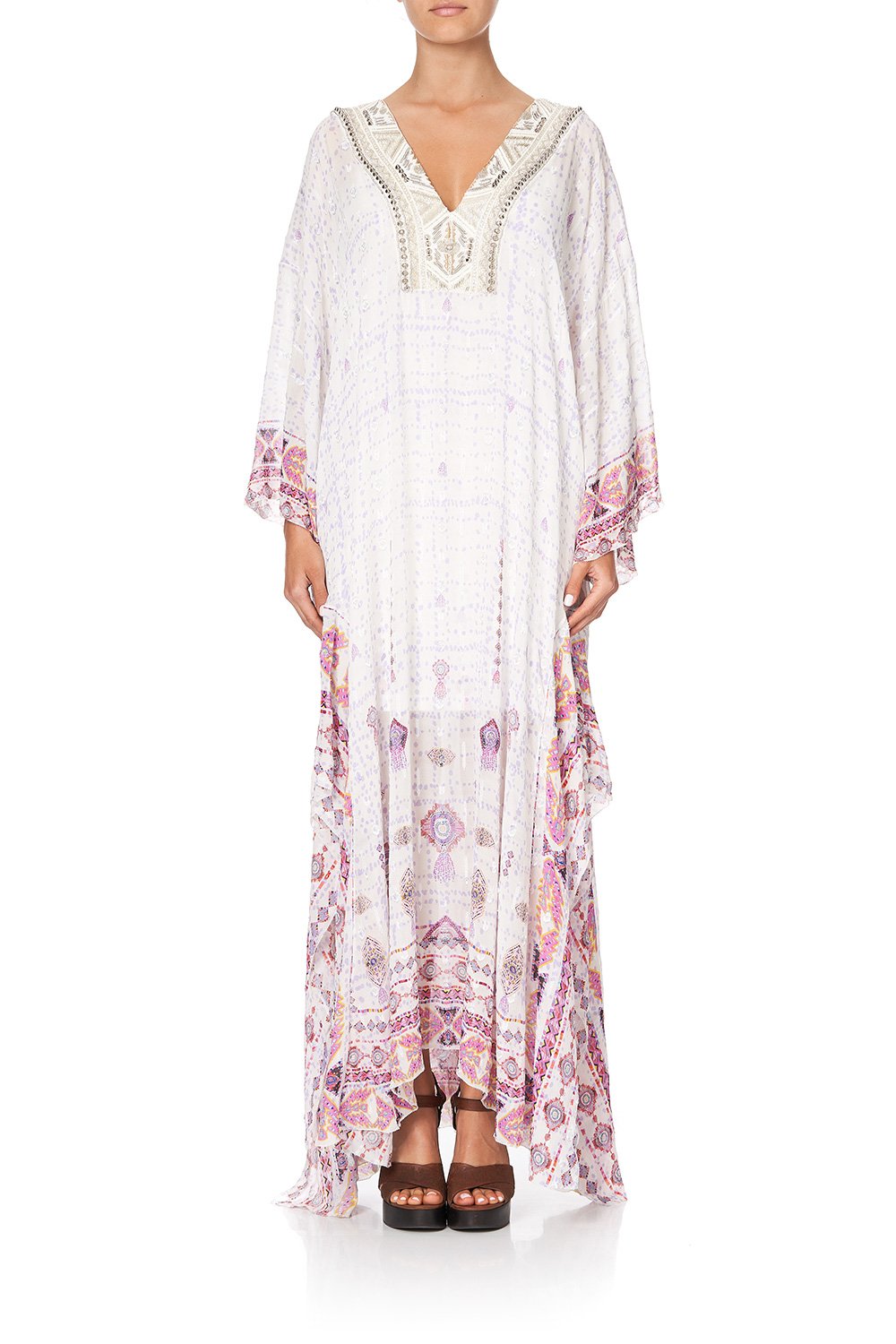 SHEER KAFTAN WITH TIE AND SLIP TANAMI ROAD