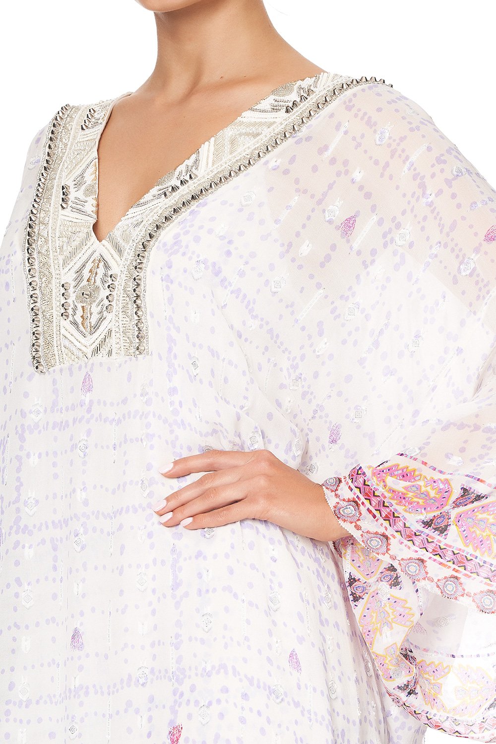 SHEER KAFTAN WITH TIE AND SLIP TANAMI ROAD