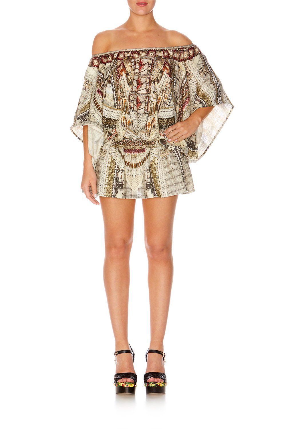 SPELL BOUND ELASTICATED WAIST SHORT DRESS