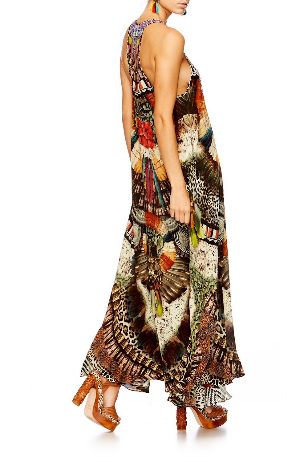 LIGHT MY FIRE V NECK RACER BACK DRESS