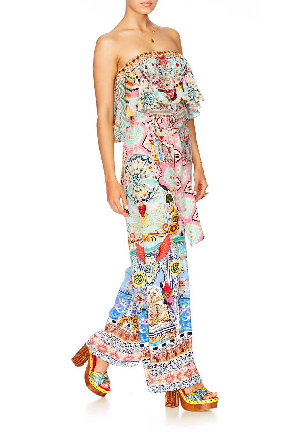 CLOSE TO MY HEART STRAPLESS JUMPSUIT W FRILL