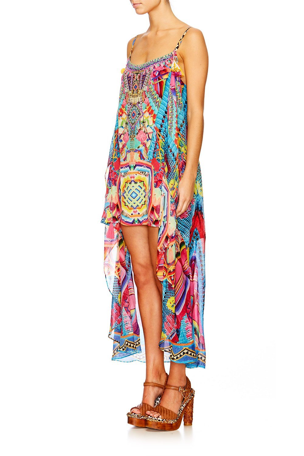 MS MOCHILLA MINI DRESS WITH LONG OVERLAY