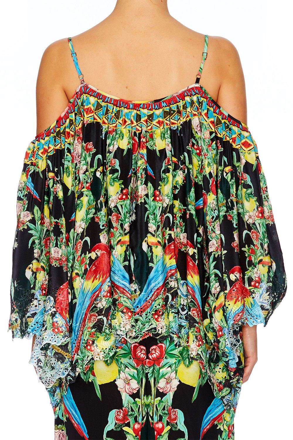 TOUCAN PLAY LONG SLEEVE DROP SHOULDER TOP