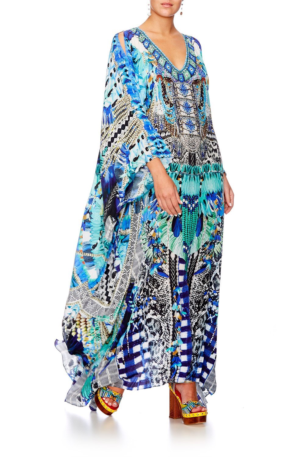 LEAVE ME WILD SLIT FRONT & SLEEVE KAFTAN