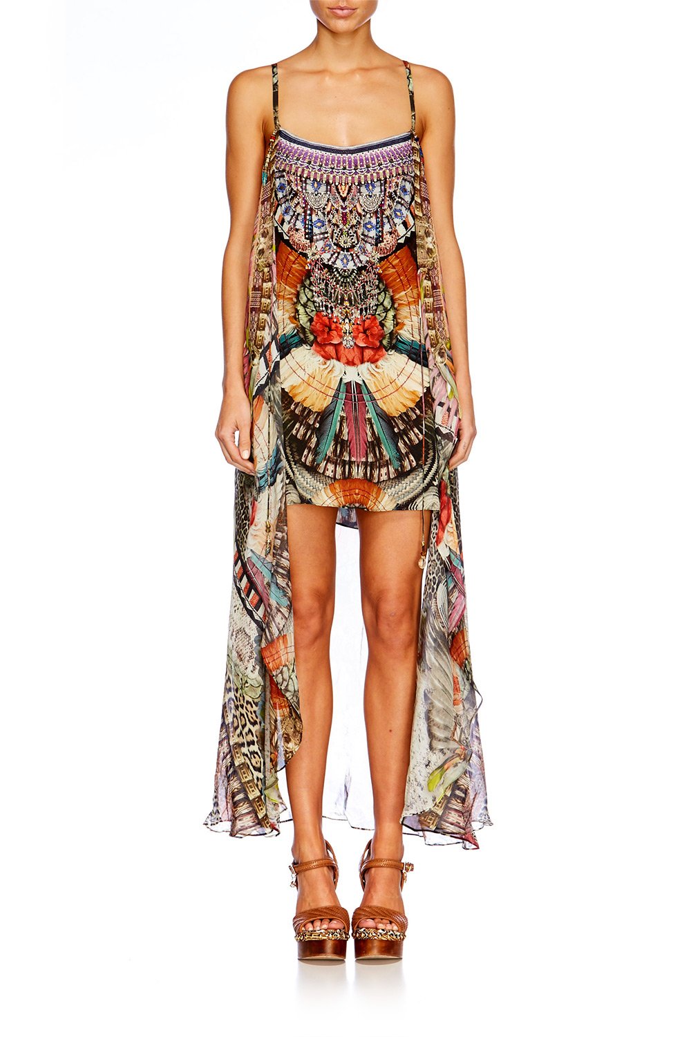 LIGHT MY FIRE MINI DRESS WITH LONG OVERLAY