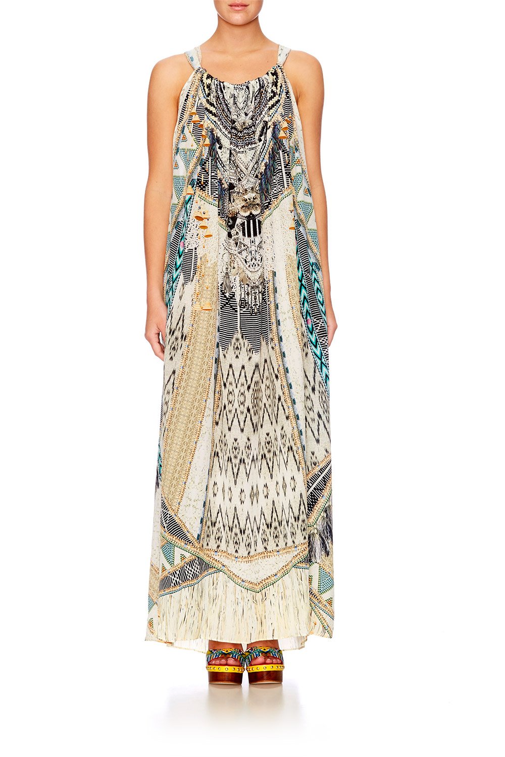 WEAVE ON DRAWSTRING DRESS