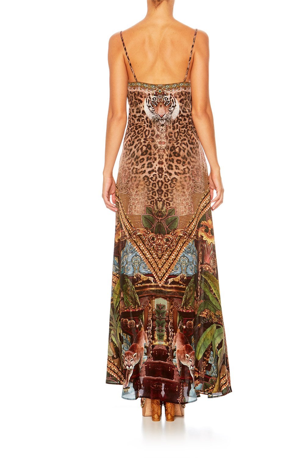 THE GYPSY LOUNGE CROSS OVERLAY HALTER DRESS