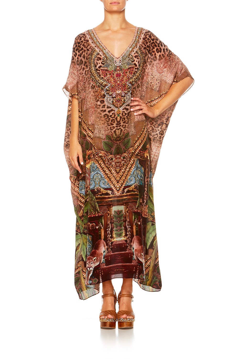 THE GYPSY LOUNGE V-NECK KAFTAN