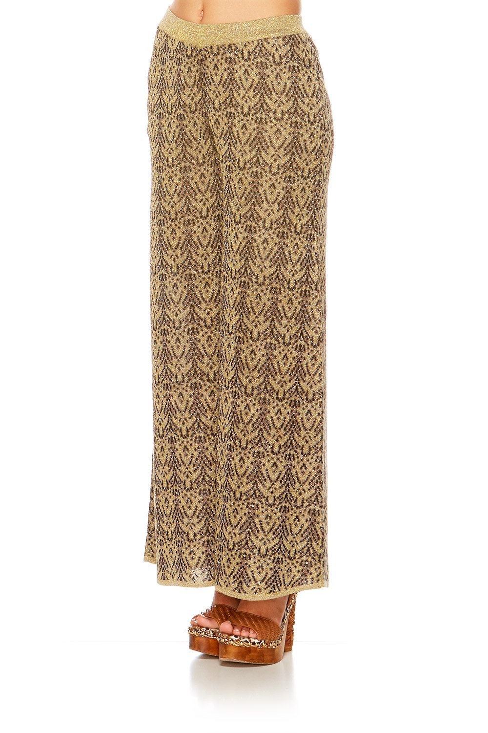 THE GYPSY LOUNGE FLARED KNIT TROUSER